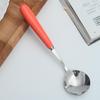 Zakka Ceramic Handle Stainless Steel Spoon - Creative Cartoon Tableware, Long Handle for Soup, Tea, and Main Courses.