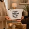 Trousse de toilette - PLANETEE - J’peux pas j’ai Massage (minimaliste) - 100% coton - 3 L - Zip métal