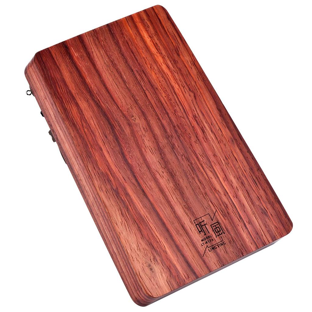 ЛинТин Калиба 17 клавиш Пальцевое пианино До мажор Африканское дерево Бубинга с чехлом для хранения Калиба для начинающих «Слушая ветер» LT-K17A