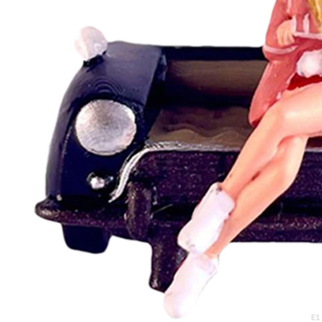 3Pcs 1:64 Scale Women and Men Figures Dioramas with Sofa Model S Fairy Garden Layout