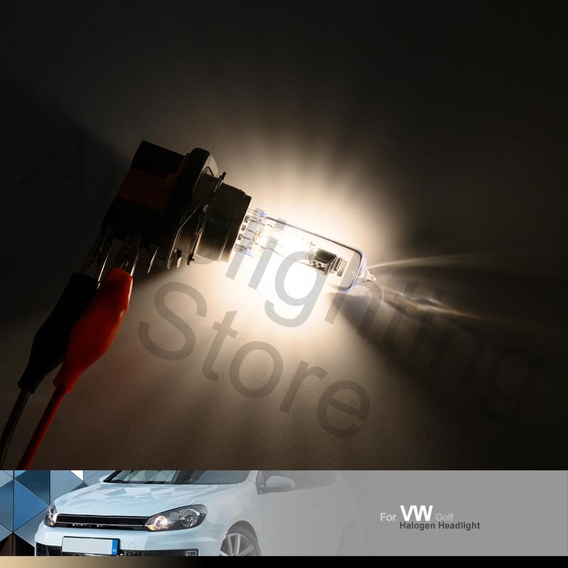 2x H15 Halogen Lamp For Volkswagen VW Golf/GTi 15/55W 12V Headlight High Beam Bulbs DRL Lamps 3200K Clear Glass Car Light Source
