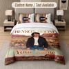 Benson Boone 3Pcs Bedding Set, Personalized Custom Name Text, 1 Duvet Cover & 2 Pillowcases For Bedroom