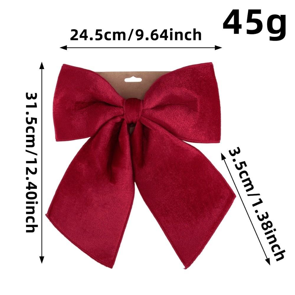 New Flannel Christmas Bow Tie Red Green Handcrafted Christmas Tree Decorations Wreath Bow Holiday Decoration