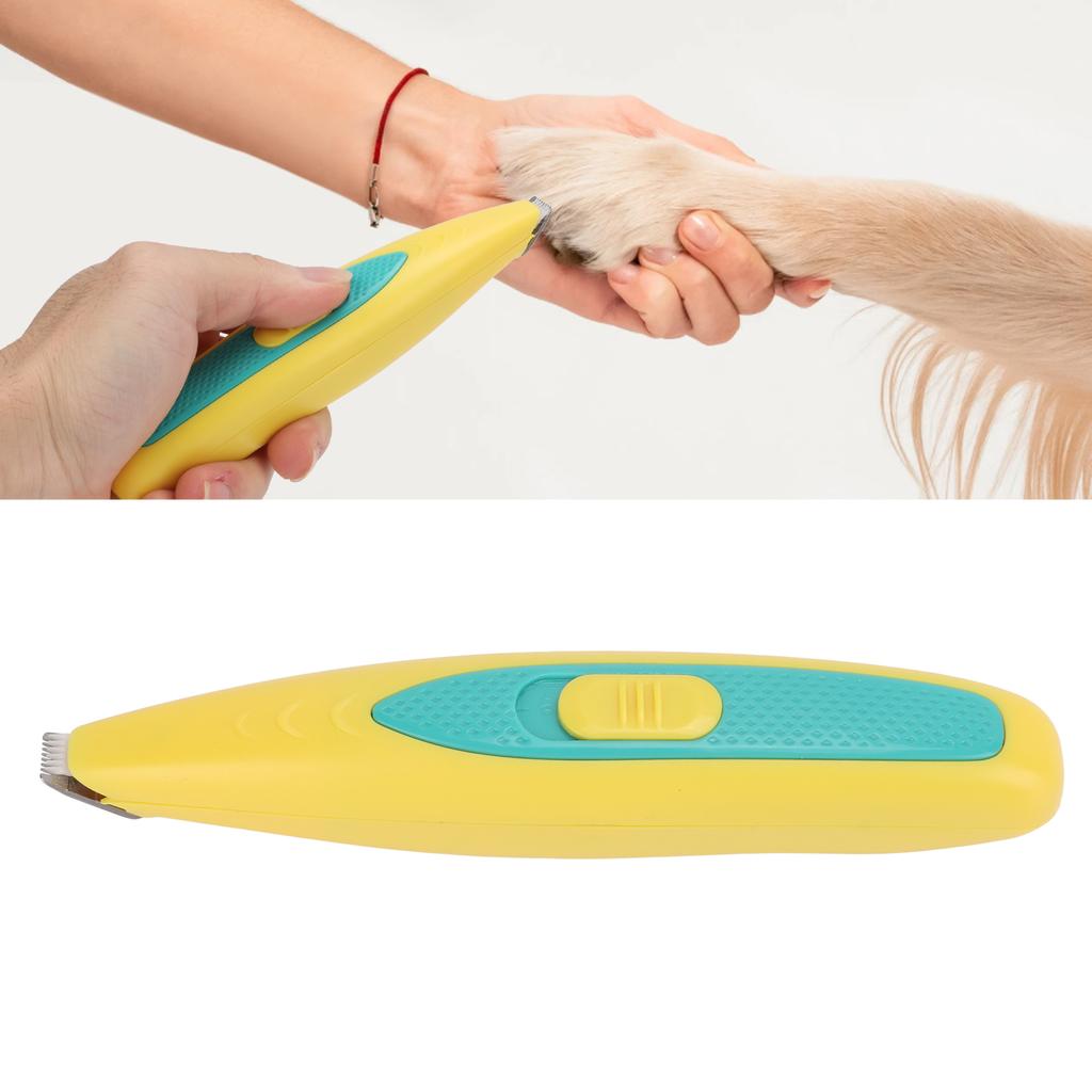 Pet Foot Hair Trimmer USB Rechargeable Low Noise Pet Electric Clipper with Brush for Face Eyes Ears Paws