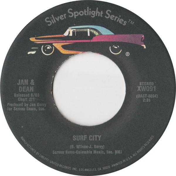 7-дюймовая пластинка JAN DEAN Surf City Ride The Wild Surf XW091 United Artists US Rock Б/у