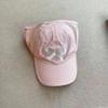 Summer Kids Baseball Caps Girls Hollow Top High Ponytail Caps UV Protection Sun Hat Children Peaked Cap Adjustable Visor Cap