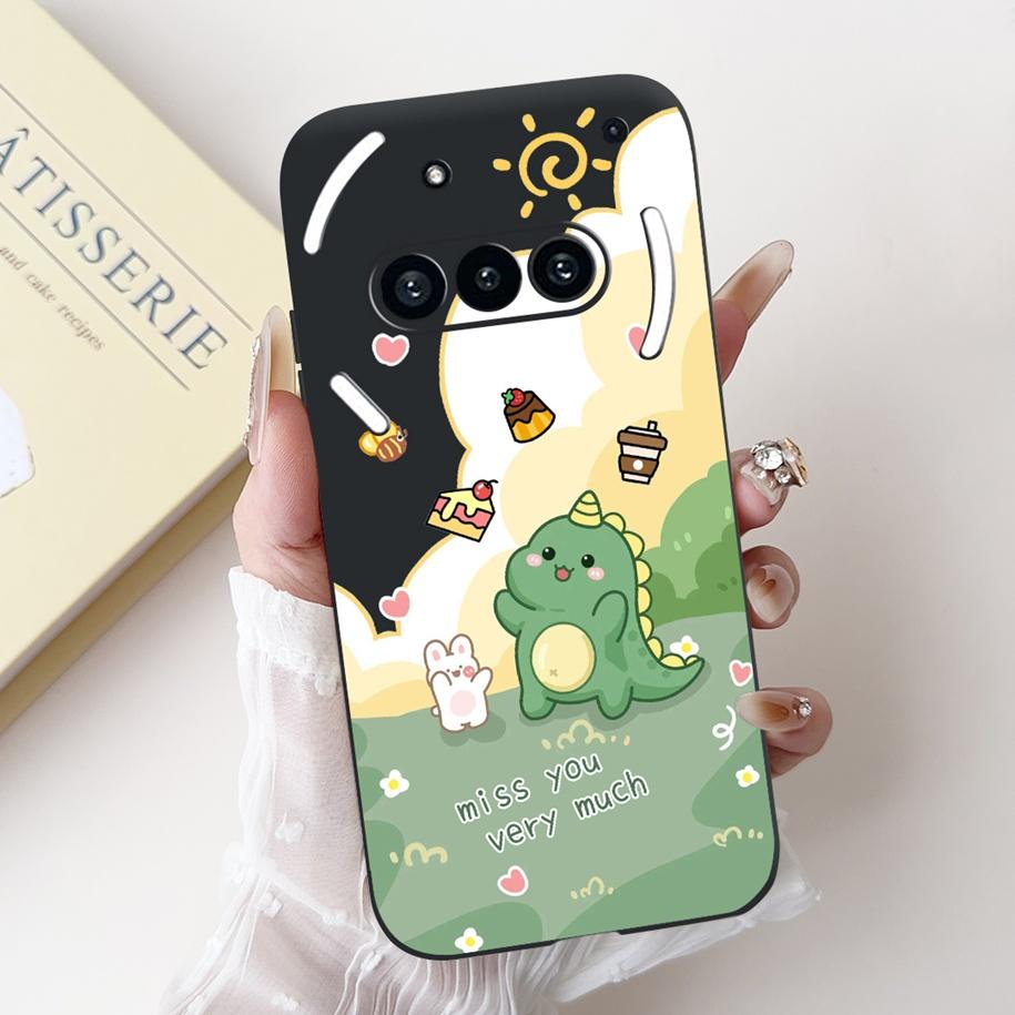 Чехол для Nothing Phone 3A A059 Милый Мультяшный Панда Астронавт Мягкий Силикон Матовый Черный Чехол Для Nothing Phone3a Pro A059P Fundas