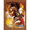 African Diy 5d Women Mosaic Diamond Embroidery Kit Diamond Painting Full Drill Round Figure On Wall Decor
