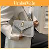Vintage Style Pu Crossbody Bag With Woven Texture Golden Buckle For Women