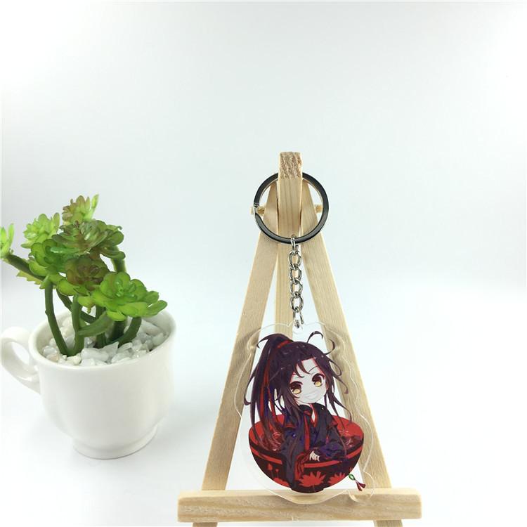 Аниме игры Вэй Усянь Лан Чжань персонаж мультфильма акриловый брелок металлическое кольцо автомобильная сумка украшение для ключей аксессуар подарок аниме подарки кулон