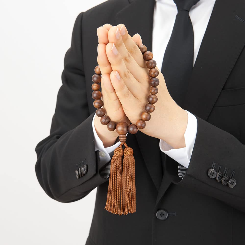 Четки для молитвы Takita из сандалового дерева 22 с мешочком для четок можно использовать для всех четок для молитвенного сертификата Киото [Butsudanya Shoten] для мужчин,