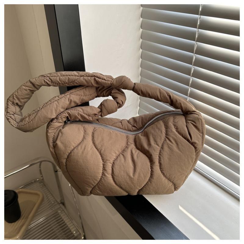 Модная пуховая сумка Весна Новая Оксфордская ткань Стеганая сумка-пельмень Однотонная сумка через плечо Сумка кроссбоди Женщины