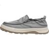 SENDA Canvas Shoes for Men, Summer Breathable Non-Stuffy Casual Slip-On Loafers, Gray, Size 43