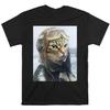 Ukraine Cool Cat Pilot Funny Army T-shirt Print T Shirt Premium Cotton Short Sleeve O-Neck Mens Tshirt S-3XL
