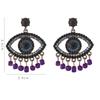 Devil's Eye Drip Oil Alloy Earrings: Trendsetting European & American Street Style