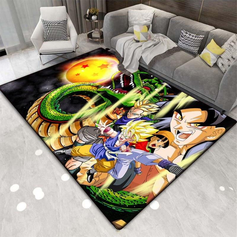 3D печать гостиная квадратный японский мультфильм DragonBall ковер игра ванная комната кухня коврик многофункциональный противоскользящий ковер.