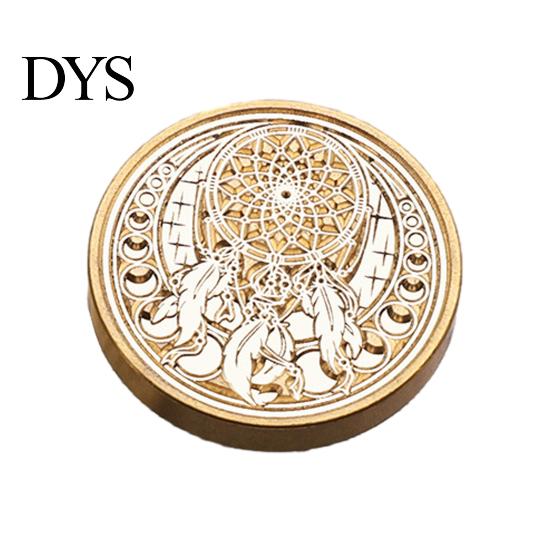Metal Seal Heads for Scrapbooking Wax Sealing Copper Stamp Head, with Detailed Relief Texture, Round DIY Crafting Shaped Durable Brass Wedding