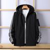 Autumn New Classic Three-stripe Hooded Jacket Men's Long-sleeved Cardigan Sports Casual Jacket