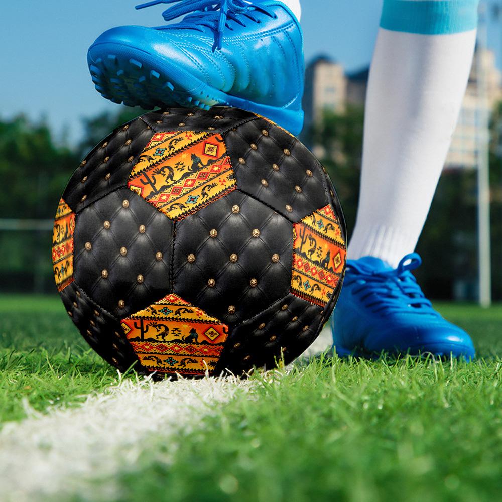 Luxury Leather Native American Patterns Size 5 Football Machine Sewn Indooroutdoor Universal Football Ideal For Soccer Enthusiasts Birthdaychristmas