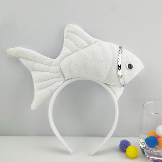 Повязка на голову в виде золотой рыбки, обруч для волос в виде рыбки, регулируемая повязка на голову, реквизит для косплея, вечеринки, дня рождения, принадлежности