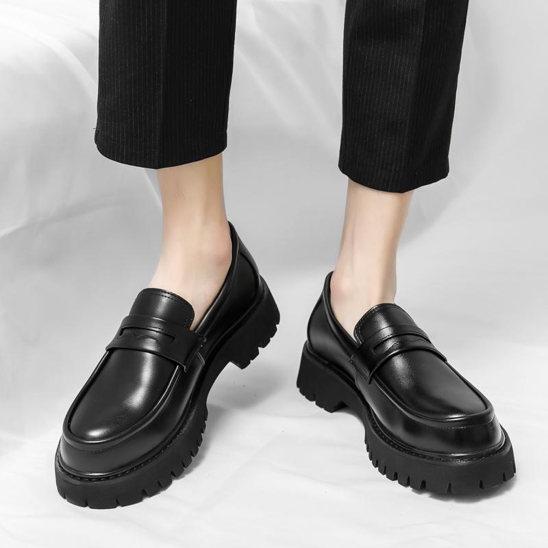 Модные роскошные туфли из искусственной кожи черного матового цвета, мужские деловые комбинезоны, свадебные модные дизайнерские туфли-лоферы, мужская повседневная обувь на толстой подошве