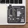 Mac OS Справочная клавиатура Наклейка с компьютерными сочетаниями клавиш Клейкие Съемные наклейки для быстрой справки Руководство по клавиатуре Черный