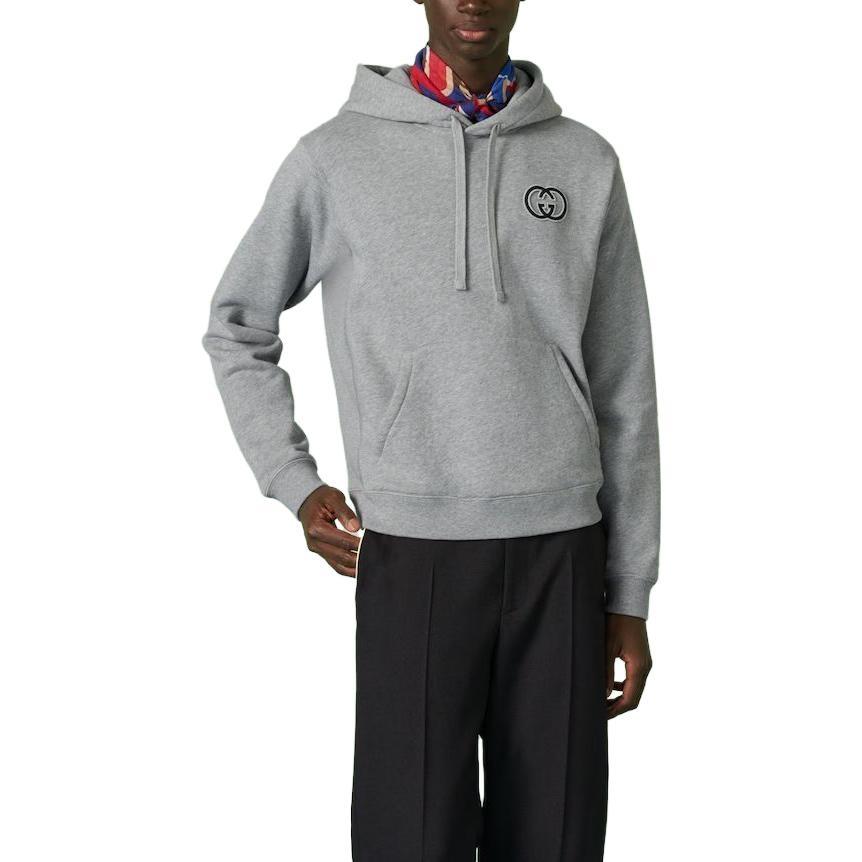 Gucci Cotton Jersey Hooded Sweatshirt 'Grey' Men's 756649-XJFWA-1037