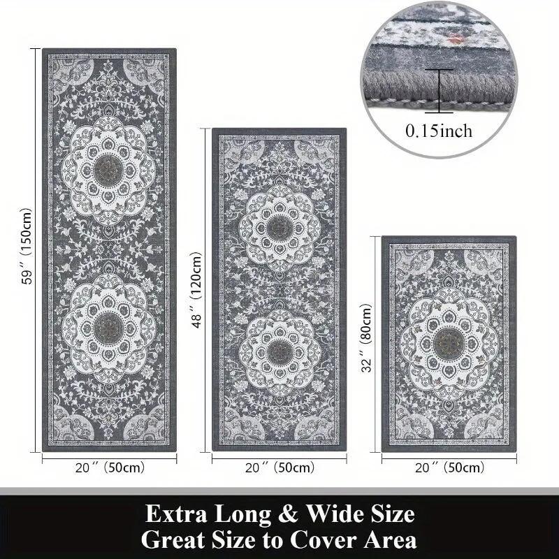 Набор из 3 предметов коврик для пола ковры в богемном стиле кухонный ковер нескользящий удобный моющийся кухонный декор офис спальня коридор