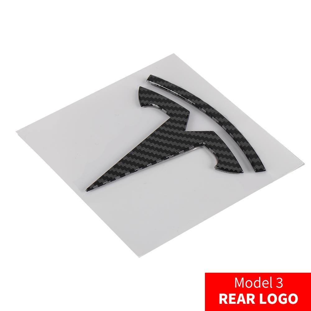 bntfg6 1pcs Car Front For Tesla ModeY Model3 Hood Cover Emblem Sticker Styling Body Rear Trunk Badge Decal Auto Decoration Accessories