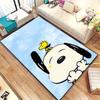 Cute Snoopy print decorative rug, perfect for home, bedroom, bedside, or office use, including swivel chairs.
