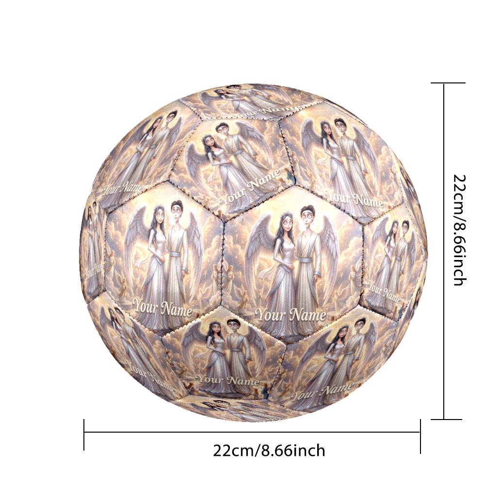 Custom Text Size 5 Soccer Ball, Standard Match Football For OutdoorCorpse Bride Emily Victor