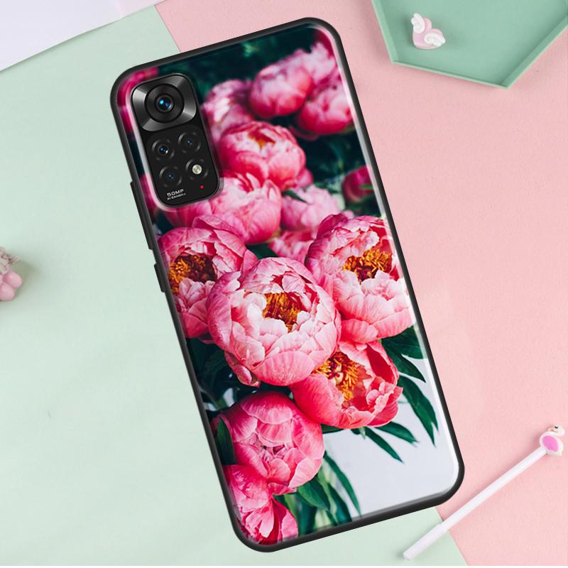 Пионы Красивый цветок для Redmi Note 12 Pro Plus Чехол для Redmi Note 10 8 9 11 Pro 12S 11S 10S 9S 9C 10C 12C Чехол