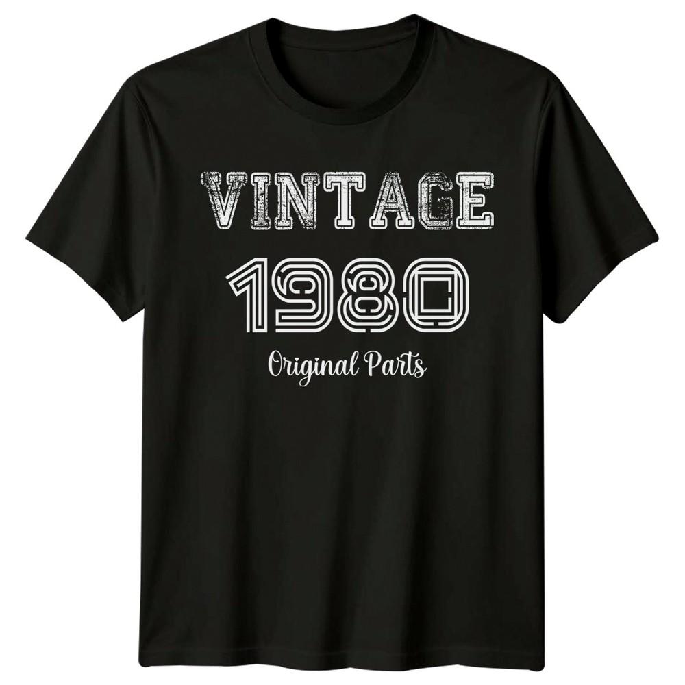 Vintage 1980 Original Parts 46th Birthday Unisexs TShirt Gift fortysix Fifth