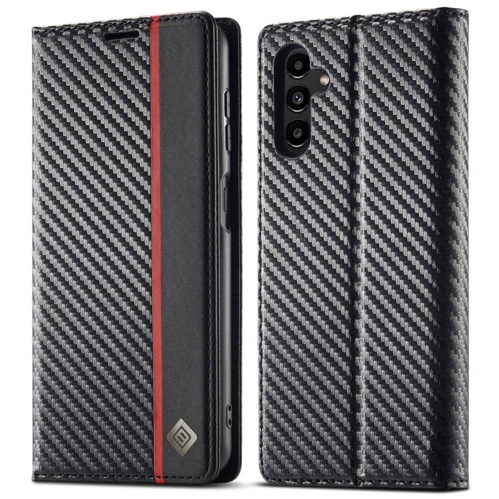 Flip Case for Samsung Galaxy A56 5G, Carbon LC.IMEEKE, Black