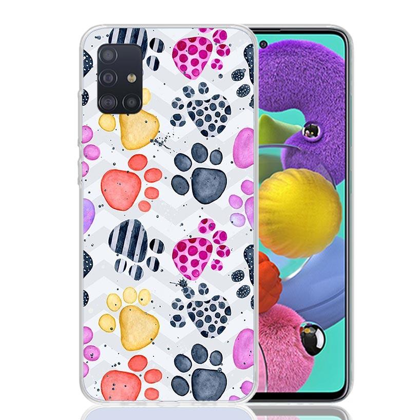 Мультяшные милые собачьи лапки для Samsung Galaxy A52S A42 A32 A22 A12 A02S A51 A50S Чехол для телефона A41 A31 A21S A30S A20S A20E A70 A71 A40 A