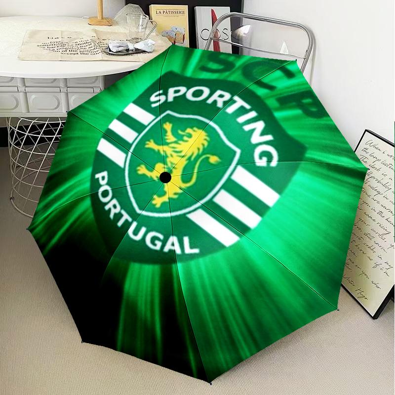 Sporting Portugal Crest Umbrella Folding umbrella, automatic umbrella 8-Frame for Travel, camping Use Gift for Halloween Christmas