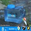 Портативное самоналивное ведро для хранения воды с краном - Пищевой пластик ПК для использования на открытом воздухе и в автомобиле