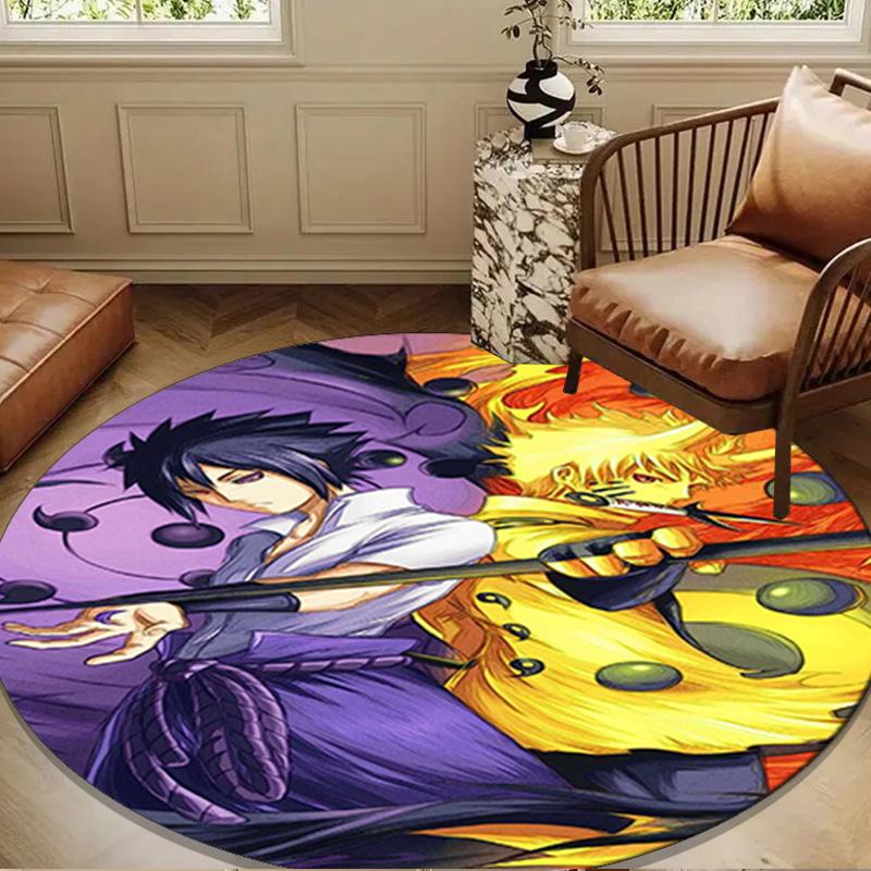 Ninja Team Adventures Round Rug for Livingroom,Bedroom, Palyroom, Chair Rug, Area rug, Circle Carpet, Large Size Fan Christmas gift