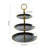 2/3 Layer Dessert Plate Gold Snack Platter New Cake Stand Fruit Tray  Party