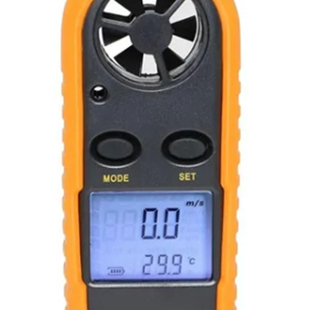 Pocket Digital Anemometer LCD Display Wind Speed Temperature Test Meter with Button Battery