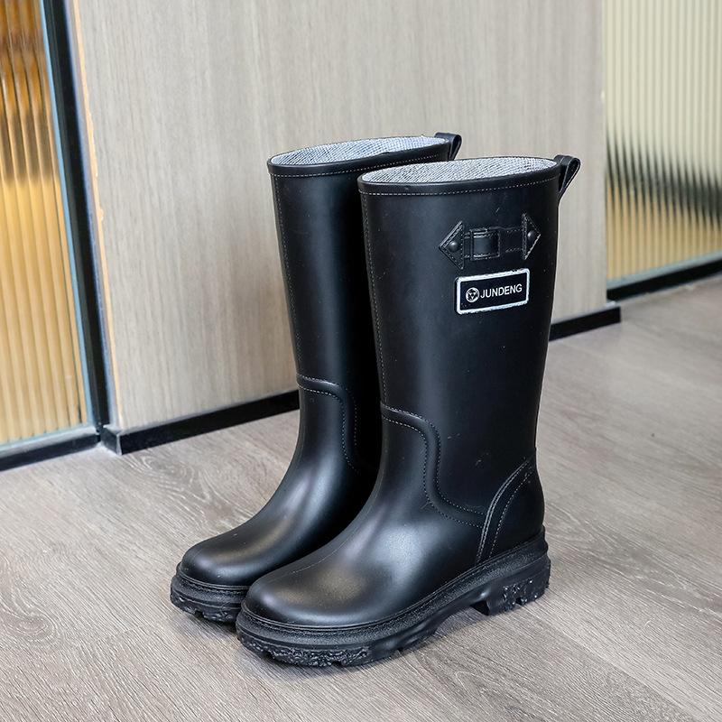 Новые женские водонепроницаемые резиновые сапоги для отдыха на природе повседневные модные женские резиновые водонепроницаемые нескользящие резиновые сапоги из ПВХ высота 33 см