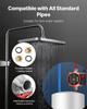 Hot Water Recirculating Pump, 38 LPM, Instant Circulation Circulator Pump System, 3-Speed Control, 100W, AC 220-240V, G3/4 in to G1/2 in Adapter,