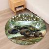 Truck Printed Round Rug Carpet Chair Rug Area Rug Entryway Doormats,for Office Chair Living Room Bedroom Kitchen Room.