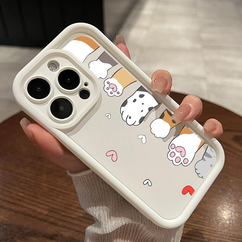 LZ9 мультяшный кот милый художественный дизайн силиконовый чехол для телефона Xiaomi 11 Lite 5G 14T Redmi 14C 13C A3 Note 12 11 9 10 13 Pro Plus противоударный задний чехол