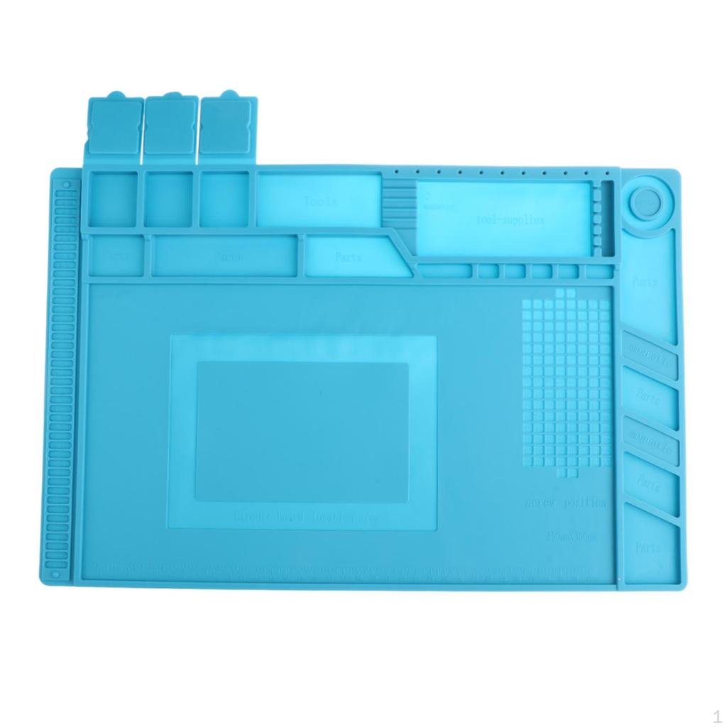 Silicone Soldering Mat Electronic Repair Work Heat Resistant 932°F Insulation Large Watch