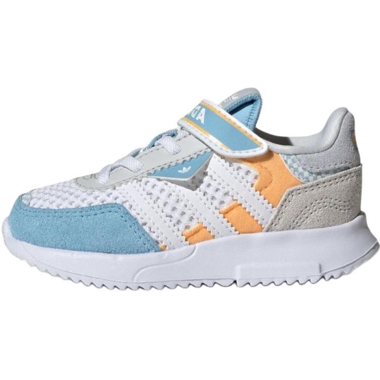 Adidas Originals Retropy F2 Comfortable Fashion Durable Low-Top Walking Shoes Baby Shoes White Blue JS2479