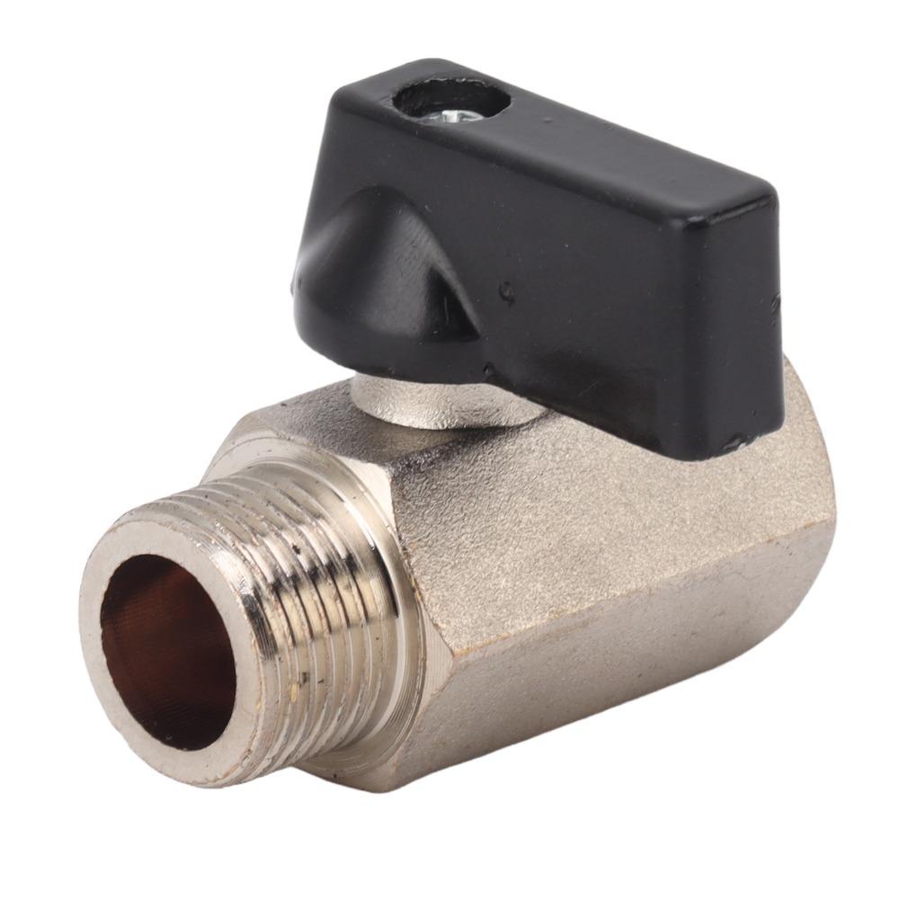 2PCS Silver Brass Gas Valve Brass Fuel Gas Valve Durable Pipe Shut Off Valve  Line Adjustment