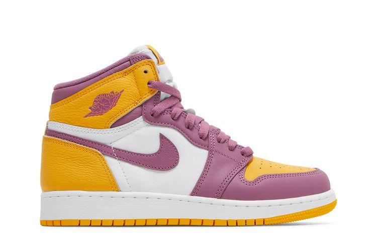 Kids' Sneakers Nike Jordan 1 Retro High OG Brotherhood (GS) University Gold/Light Bordeaux-White