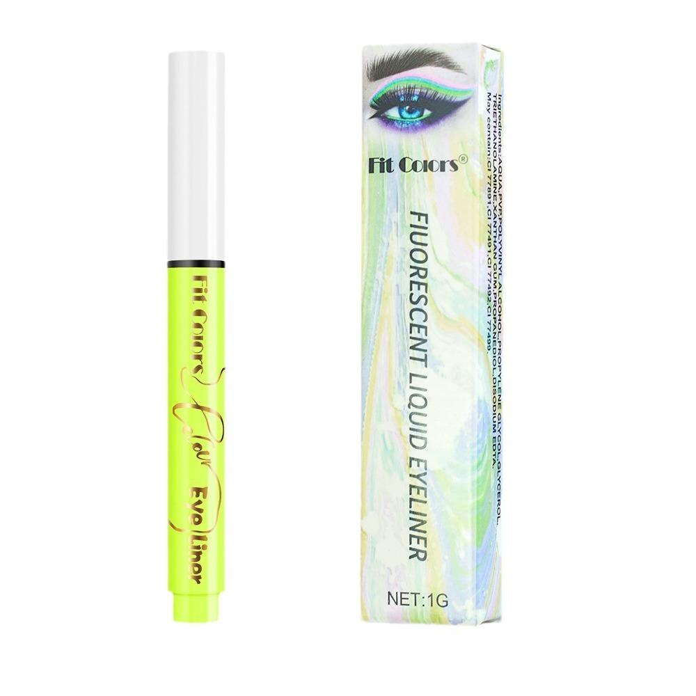 12 цветов жидкой подводки для глаз неоновые цвета подводка для Хэллоуина подводка для глаз ручка водостойкая флуоресцентная краска для лица и тела макияж