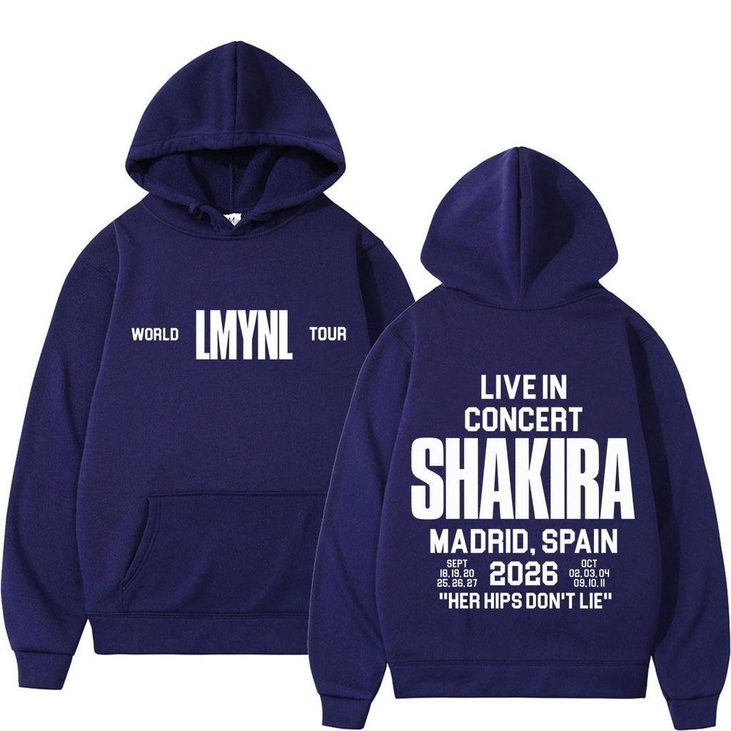 Shakira Las Mujeres Ya No Lloran 2026 Tour Print Hoodie Unisex Fashion Sweatshirt Long Sleeves Casual Loose Pullover Fan Gift